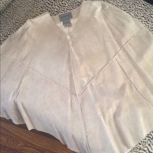 Suede poncho